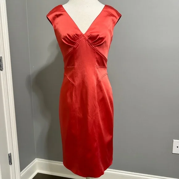 David Meister | Dresses | David Meister Cocktail Dress Or Wedding Guest  Dress In Coral Color
